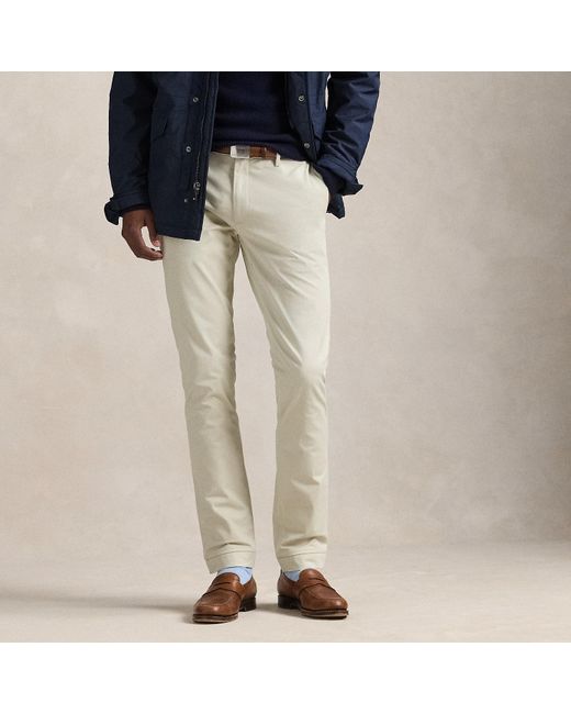 Pantaloni chino stretch Slim-Fit di Polo Ralph Lauren in Natural da Uomo