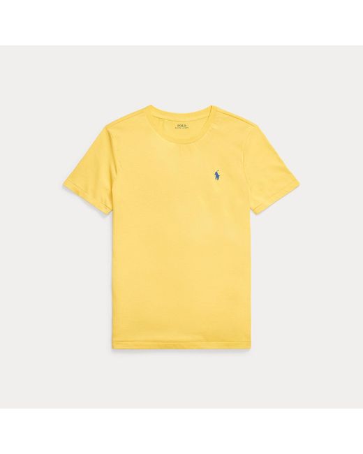 Polo Ralph Lauren Yellow Custom Slim Fit Jersey Crewneck T-Shirt for men