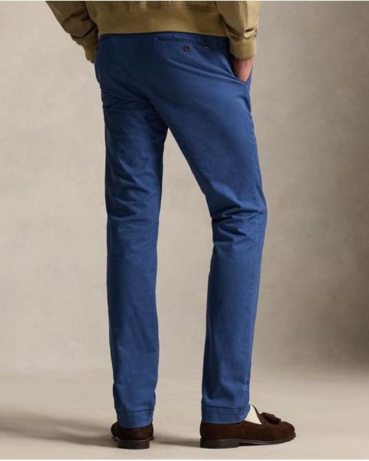 Polo Ralph Lauren Blue Greenwich Stretch Slim Fit Chino Trouser for men