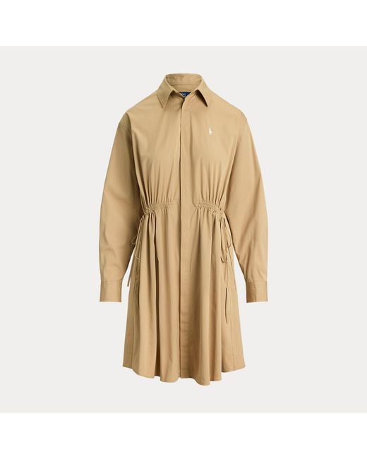 Polo Ralph Lauren Natural Cotton Drawcord Shirtdress