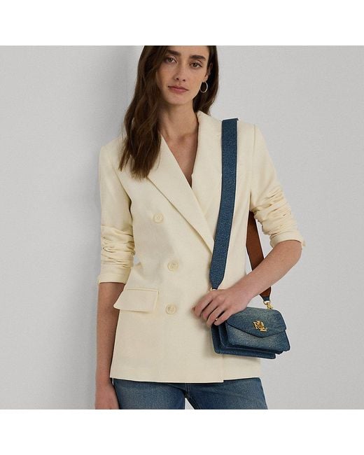 Ralph Lauren Natural Washed Denim Small Tayler Crossbody Bag