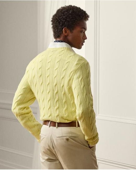 Ralph Lauren Kaschmirpullover Mit Zopfmuster in Green für Herren