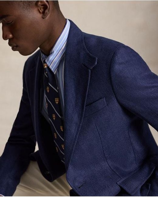 Polo Ralph Lauren Blue The Rl67 Summer Tweed Jacket for men