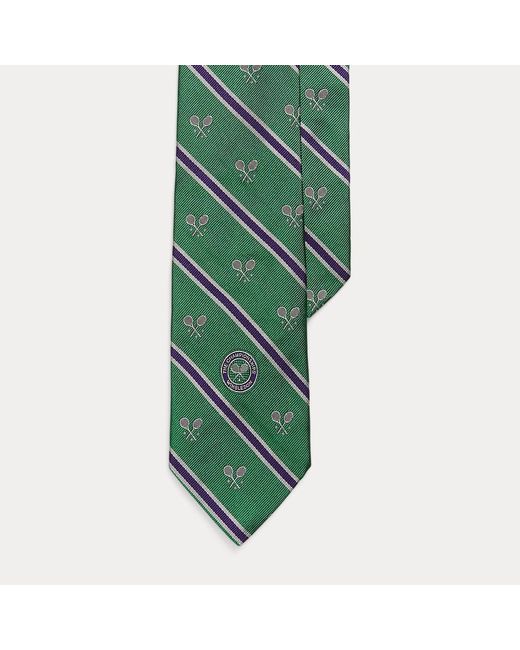 Cravatta da arbitro Wimbledon in seta di Polo Ralph Lauren in Green da Uomo