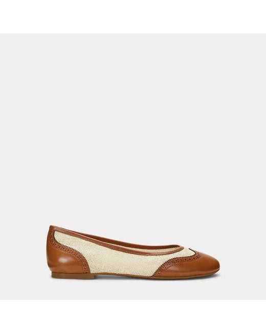Ralph Lauren Brown Fullbrogue-Ballerina Jayna