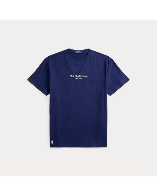 Polo Ralph Lauren Blue Classic Fit Logo Jersey T-Shirt for men
