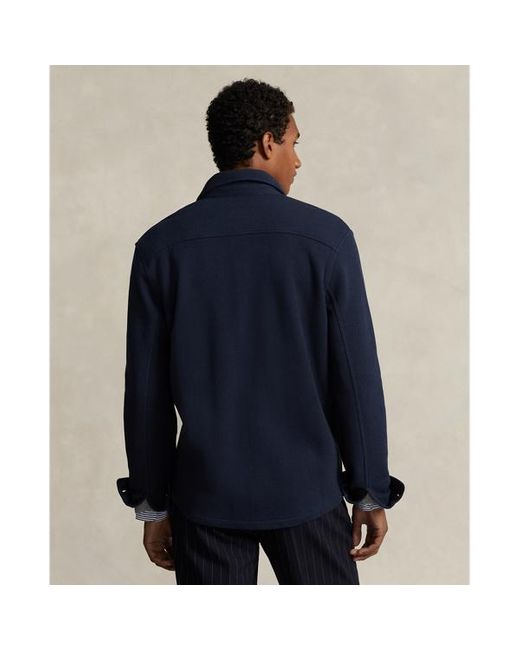 Ralph Lauren Double-knit Mesh Overshirt in het Blue voor heren