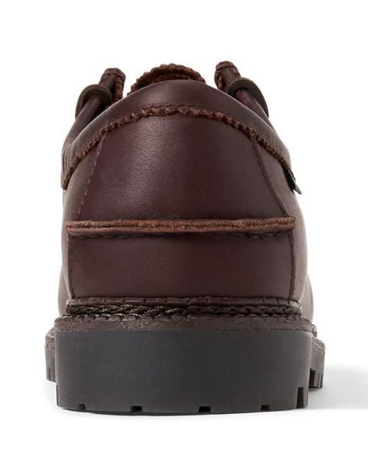 Polo Ralph Lauren Brown Jett Lug-Sole Leather Moc-Toe Shoe for men