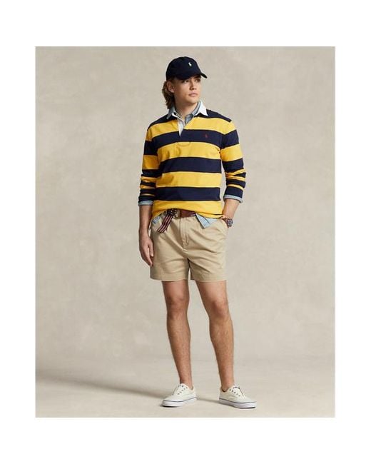Mens yellow polo shorts clearance