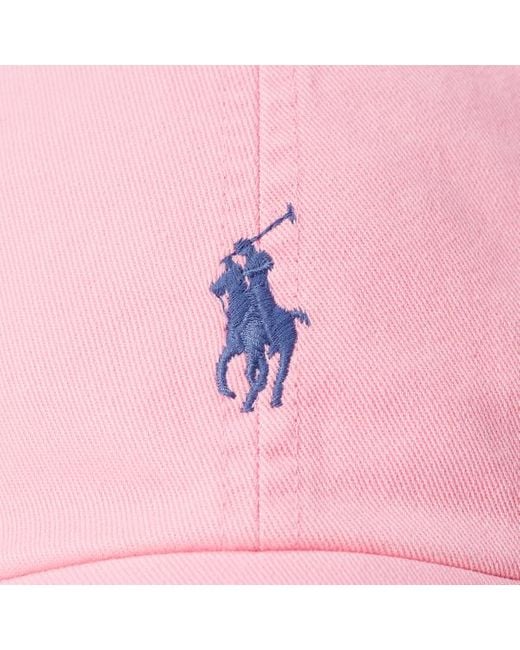 Gorra de chino de algodón Polo Ralph Lauren de color Pink