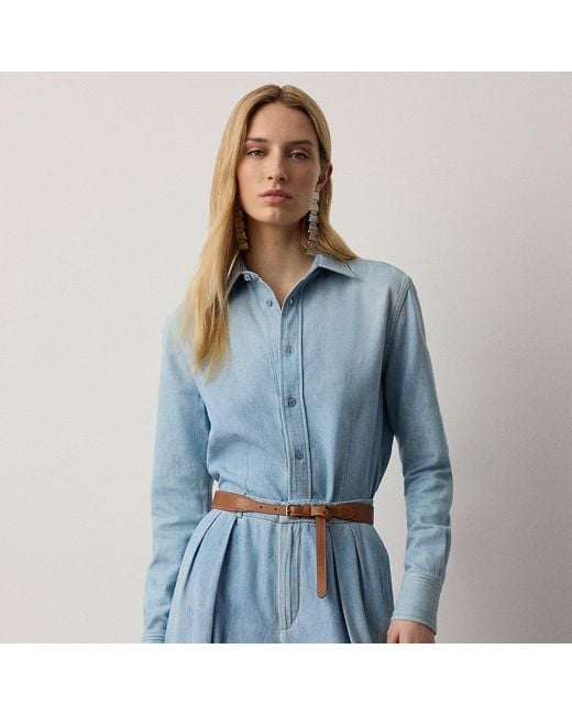 Ralph Lauren Blue Callie Cotton Denim Shirt
