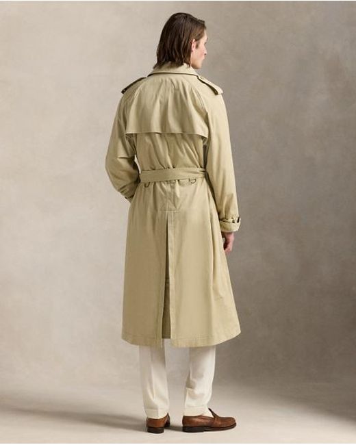 Polo Ralph Lauren Natural Lightweight Twill Trench Coat for men