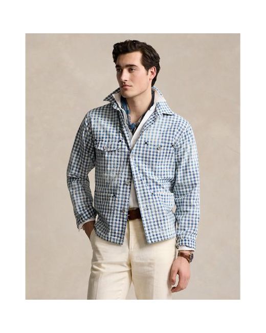 Polo Ralph Lauren Blue Indigo Plaid Overshirt for men