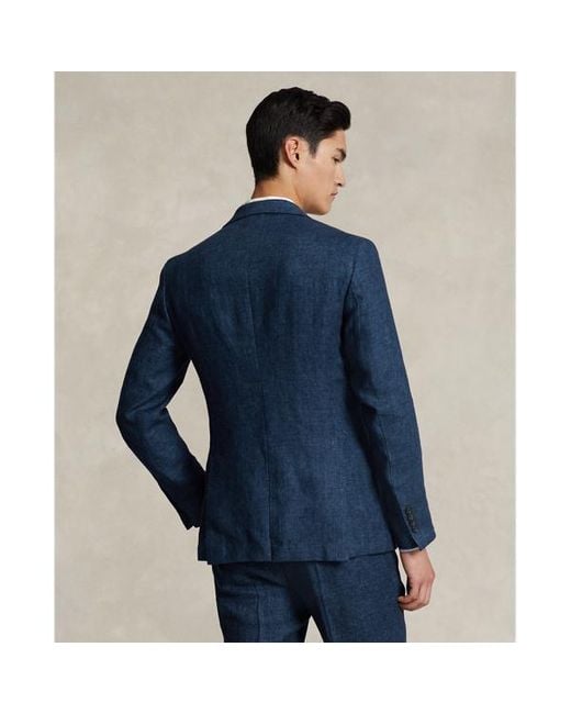 Polo Ralph Lauren Blue Polo Soft Tailored Linen Suit Jacket for men