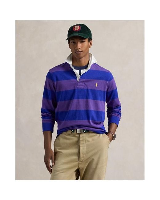 Polo Ralph Lauren The Iconic Rugby Shirt in Blue for Men Lyst UK