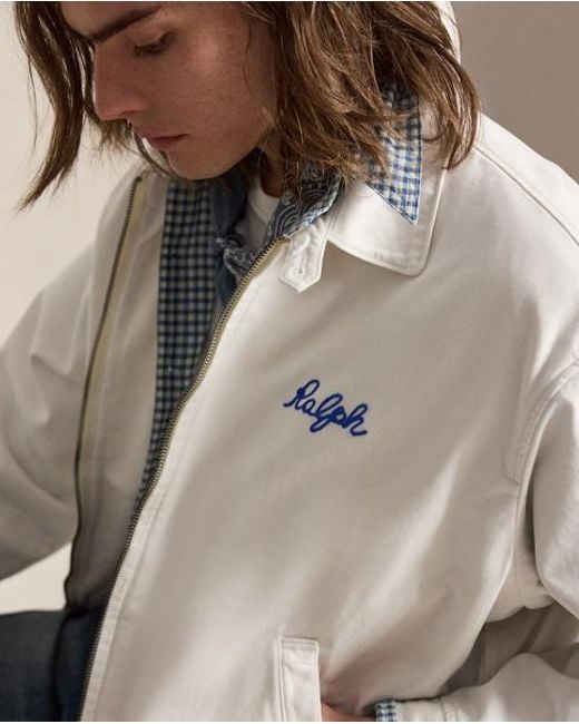 Polo Ralph Lauren White The Embroidered Big Bayport Jacket for men