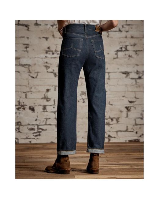 RRL Blue Straight Leg Fit Rinse Jean