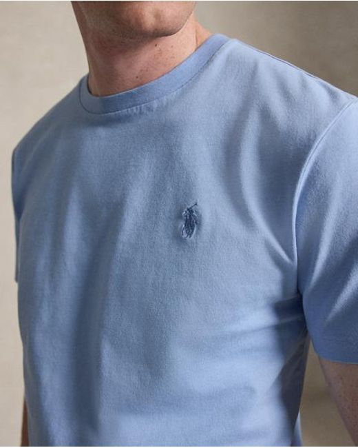 Polo Ralph Lauren Blue Custom Slim Fit Jersey Crewneck T-Shirt for men