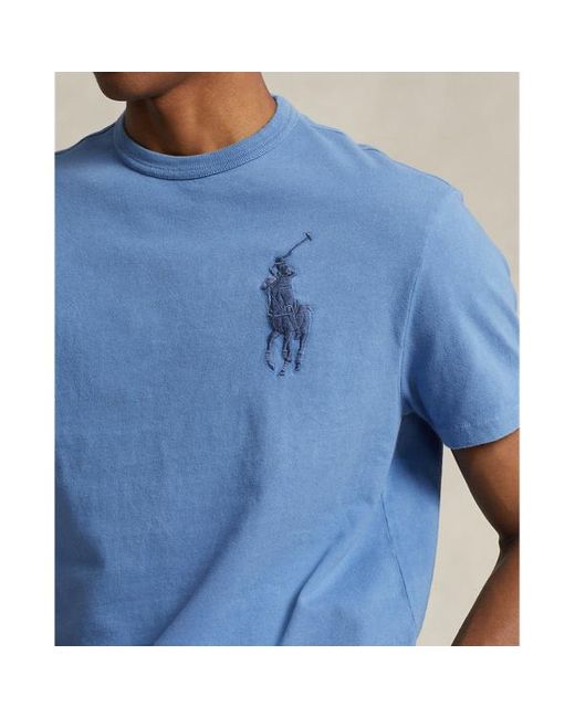 Maglietta in jersey Big Pony Classic-Fit di Polo Ralph Lauren in Blue da Uomo