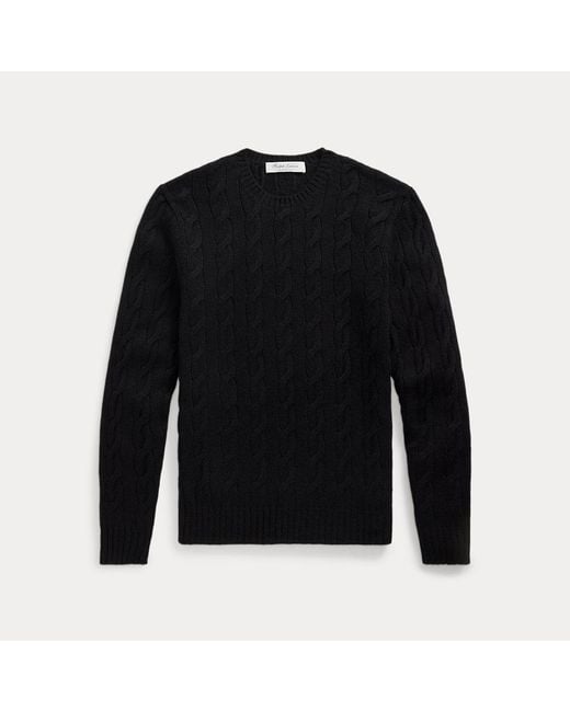 Ralph Lauren Kaschmirpullover Mit Zopfmuster in Black für Herren