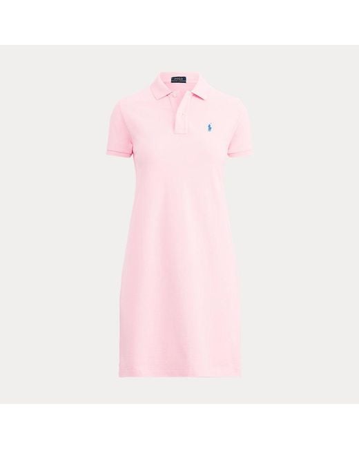Polo Ralph Lauren Pink Cotton Mesh Short-sleeve Polo Dress