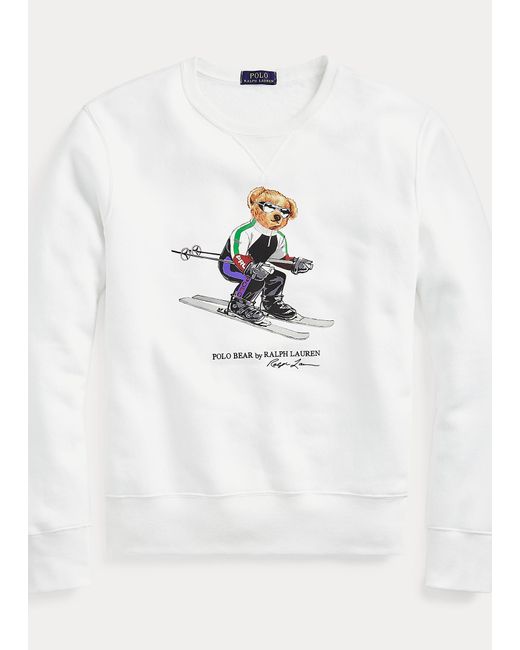 Polo Ralph Lauren Fleece-Sweatshirt mit Ski Bear in White für Herren