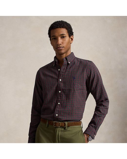 Polo Ralph Lauren Black Custom Fit Double-Faced Oxford Shirt for men
