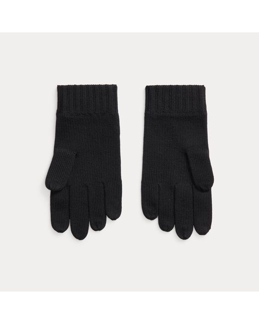 Polo Ralph Lauren Black Signature Pony Wool Gloves for men
