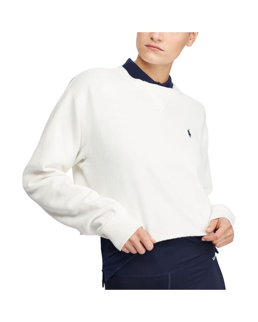 Polo Ralph Lauren Cropped Fleece Sweatshirt | Lyst