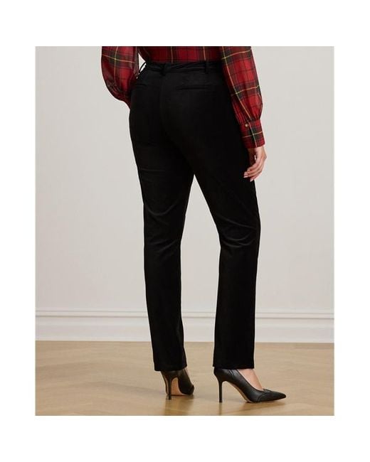 Taglie Plus - Pantaloni in velluto taglio corto di Ralph Lauren in Black