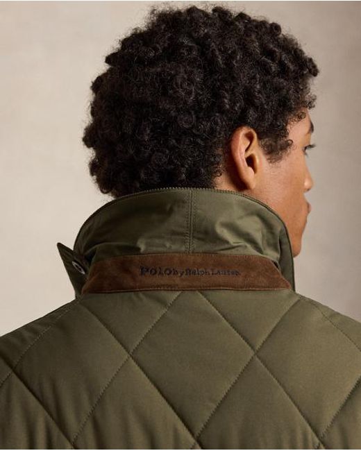 Polo Ralph Lauren Green The Beaton Quilted Car Coat for men