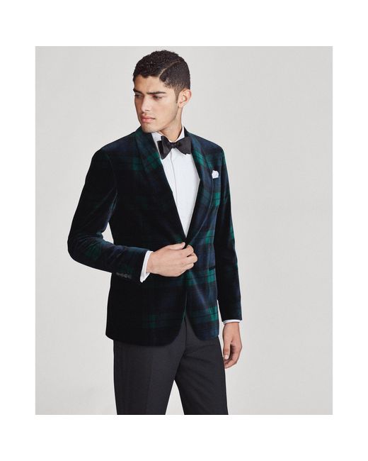 Ralph Lauren Polo Tartan Velvet Jacket in Black for Men Lyst UK