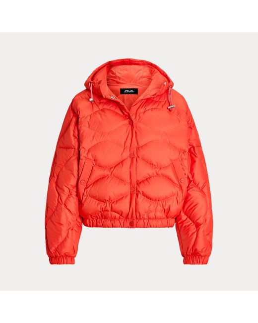 RLX Ralph Lauren Red Onion-quilted Hooded Down Jacket