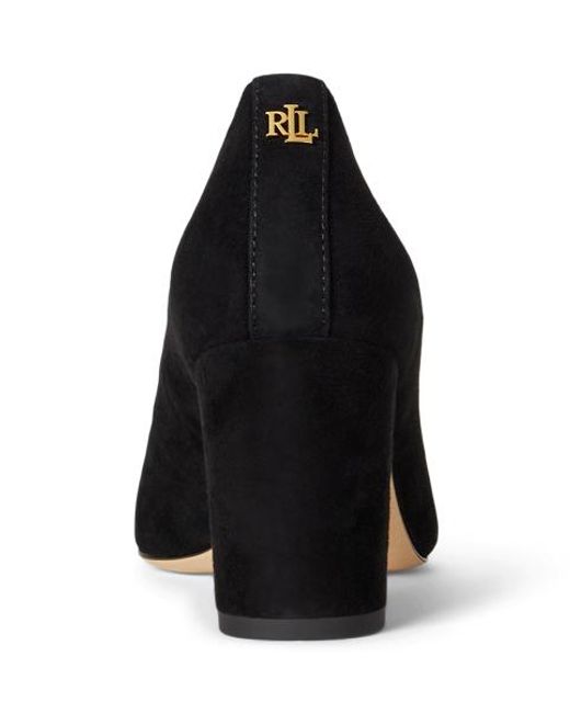 Escarpins Lanette En Daim À Talon Ralph Lauren en coloris Black