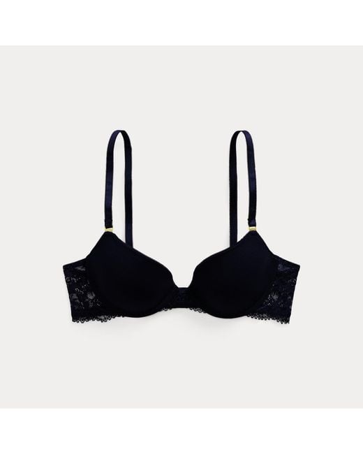 Ralph Lauren Black Lace T-Shirt Demi Bra