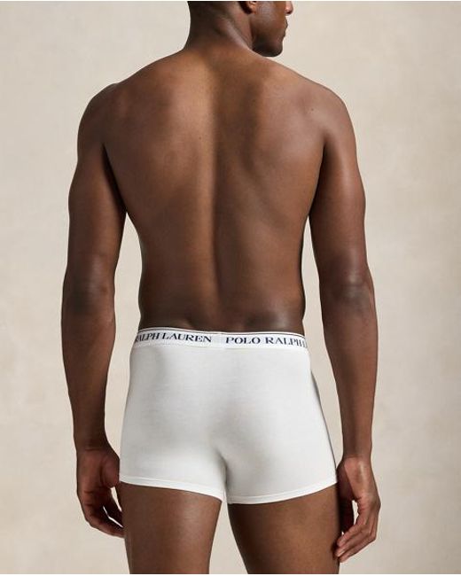 3 Bóxers De Algodón Elástico Polo Ralph Lauren de hombre de color White
