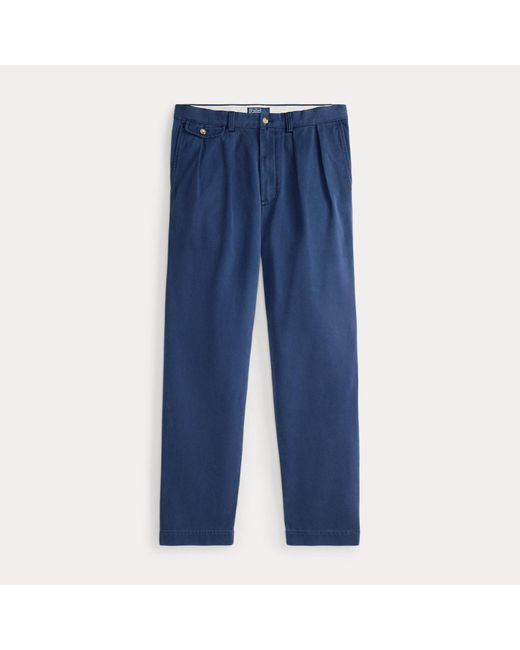 Polo Ralph Lauren Blue Whitman Relaxed Fit Pleated Trouser for men