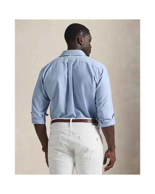 Taglie Plus - L'iconica camicia Oxford di Polo Ralph Lauren in Blue da Uomo