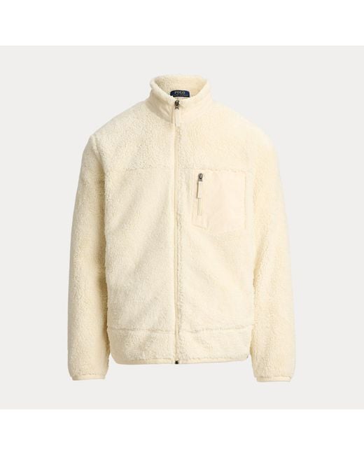 Polo Ralph Lauren Blue Pile Fleece Hybrid Jacket for men