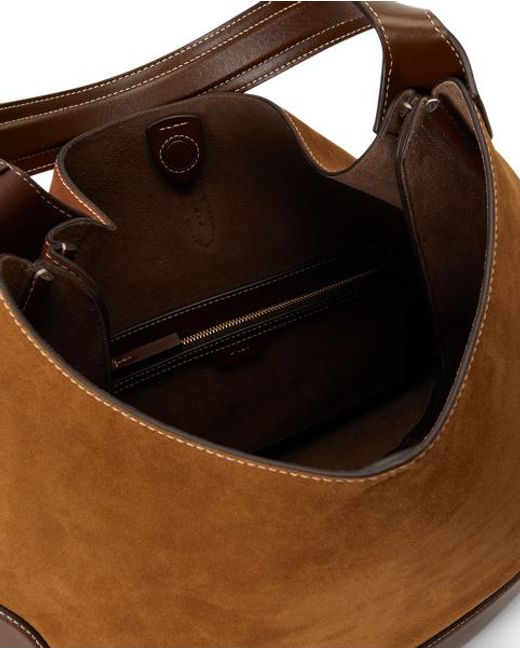 Polo Ralph Lauren Black Large Polo Id Suede Shoulder Bag