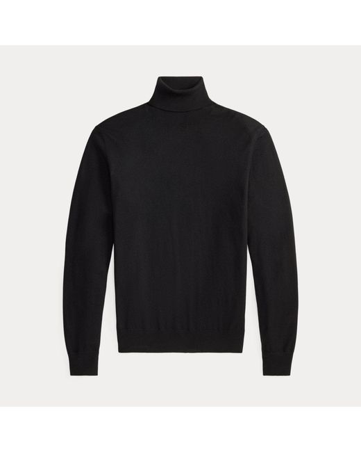 Ralph Lauren Black Cashmere Roll Neck Jumper for men