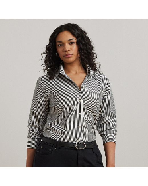 Ralph Lauren Gray Ralph Lauren Striped Easy Care Cotton Shirt