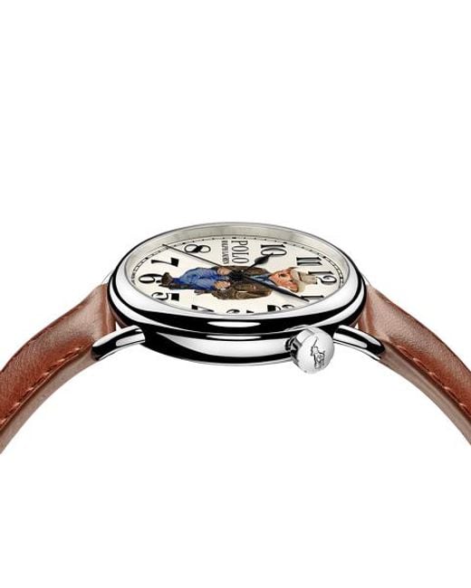 Polo Ralph Lauren 42 Mm Horloge Met Cowboy Polo Bear in het Black voor heren