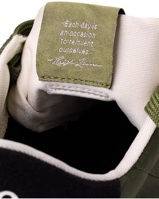 Polo Ralph Lauren Green Train 89 Suede And Oxford Trainer for men
