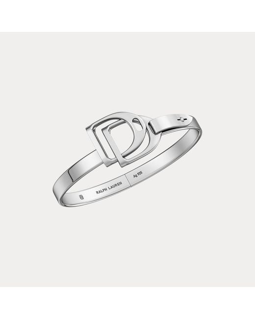 Ralph Lauren Metallic Sterling Silver Double-stirrup Bangle