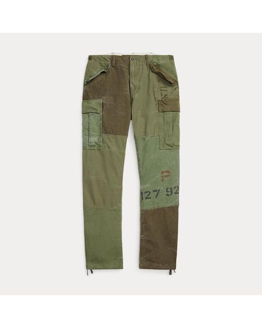 Pantaloni cargo patchwork Slim-Fit di Ralph Lauren in Green da Uomo