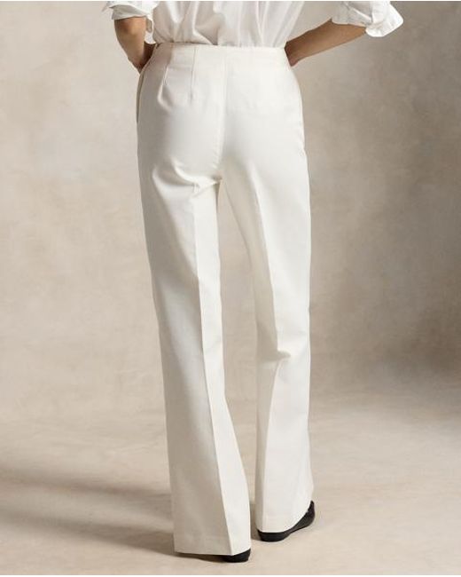 Polo Ralph Lauren White Beaton Cotton-Wool Lace-Up Trouser