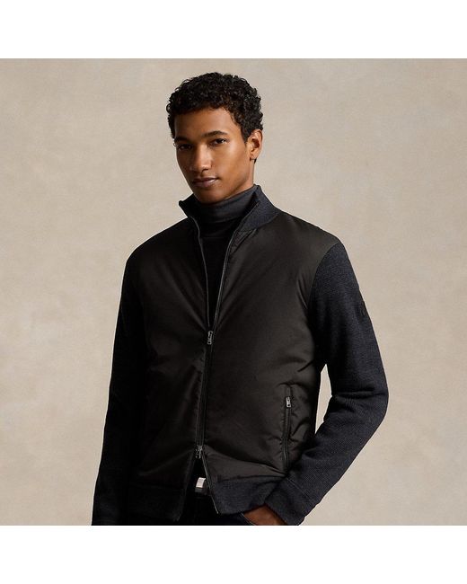 Polo Ralph Lauren Black Hybrid Full-zip Jumper for men