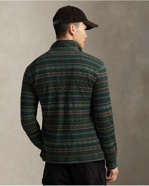 Polo Ralph Lauren Rippenstrickpullover Im Fair-Isle-Stil in Green für Herren