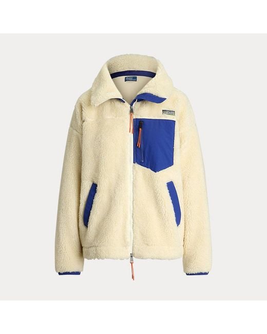 Polo Ralph Lauren Natural High-pile Fleece Full-zip Mockneck